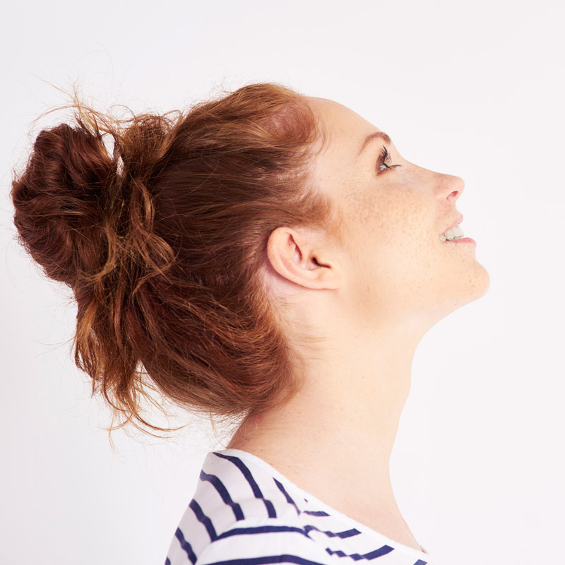 beautiful woman side profile